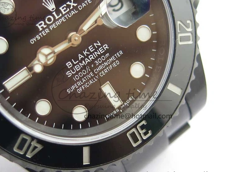 AAA Replica Watches Blaken Edition V6F WrinkleFree 1:1 Best Date W Submariner A 904L 2879 PVD 0121